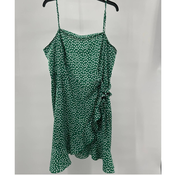 WOMEN'S FAUX WRAP SPAGETTI STRAP DRESS SIZE XL - Picture 1 of 9